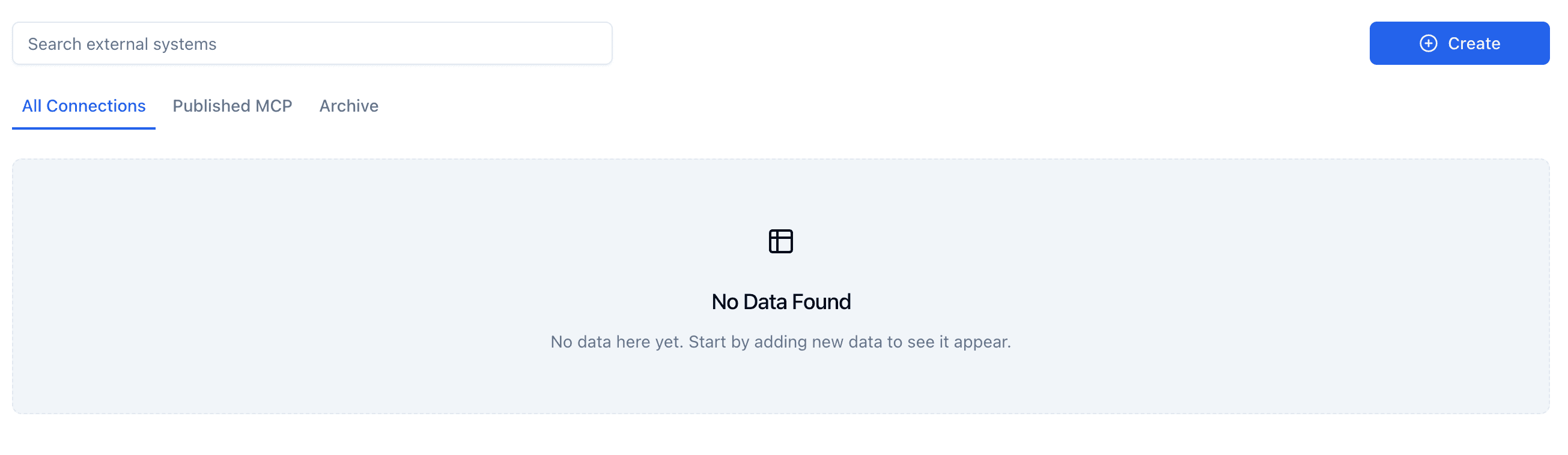 Connection Dashboard