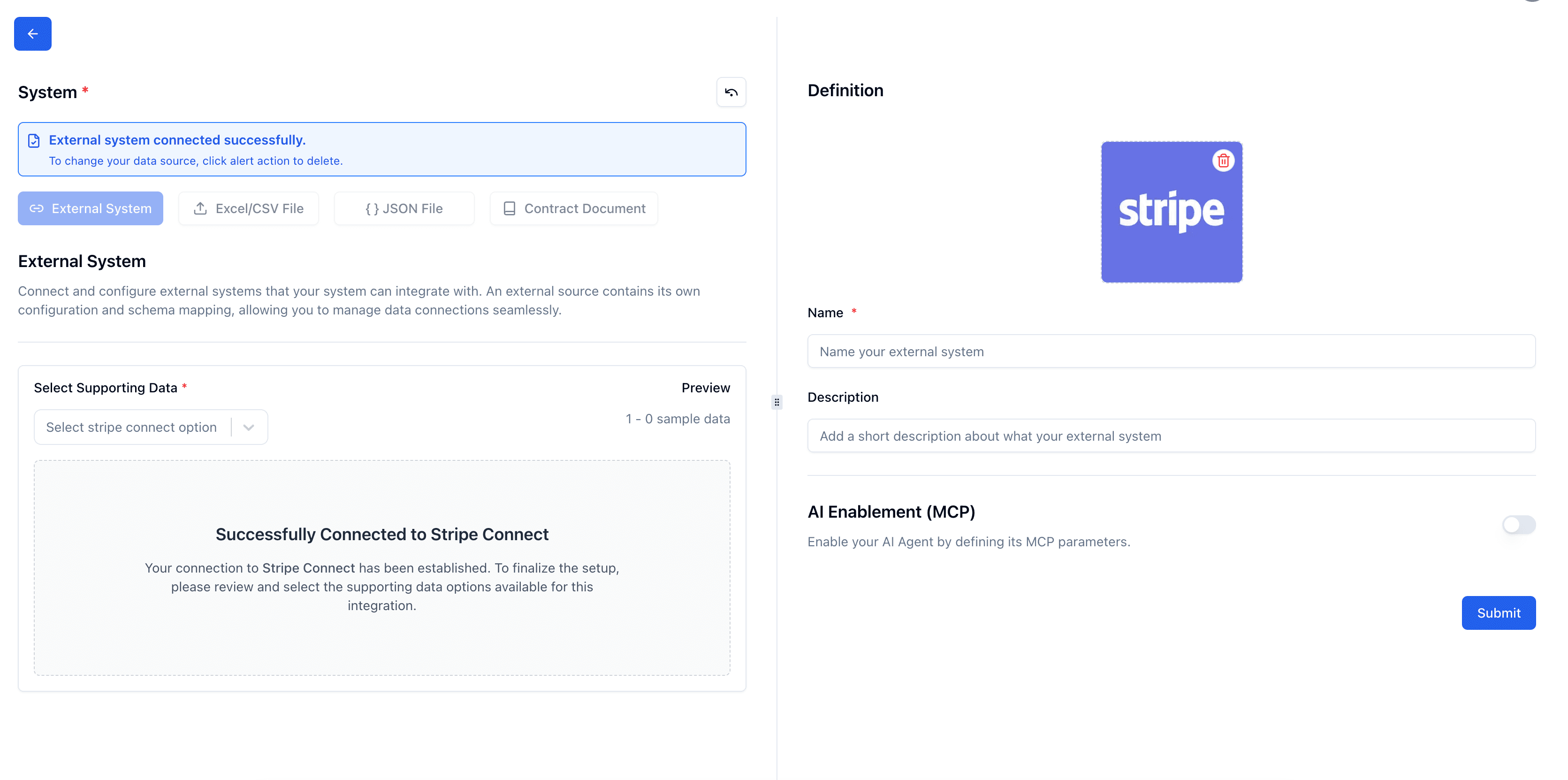 External System Schema
